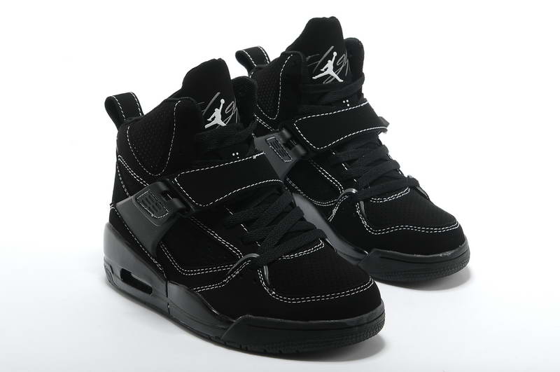 Air Jordan Retro 4.5 Nouvelles Chaussures Femmes Nouveau tout noir (2)